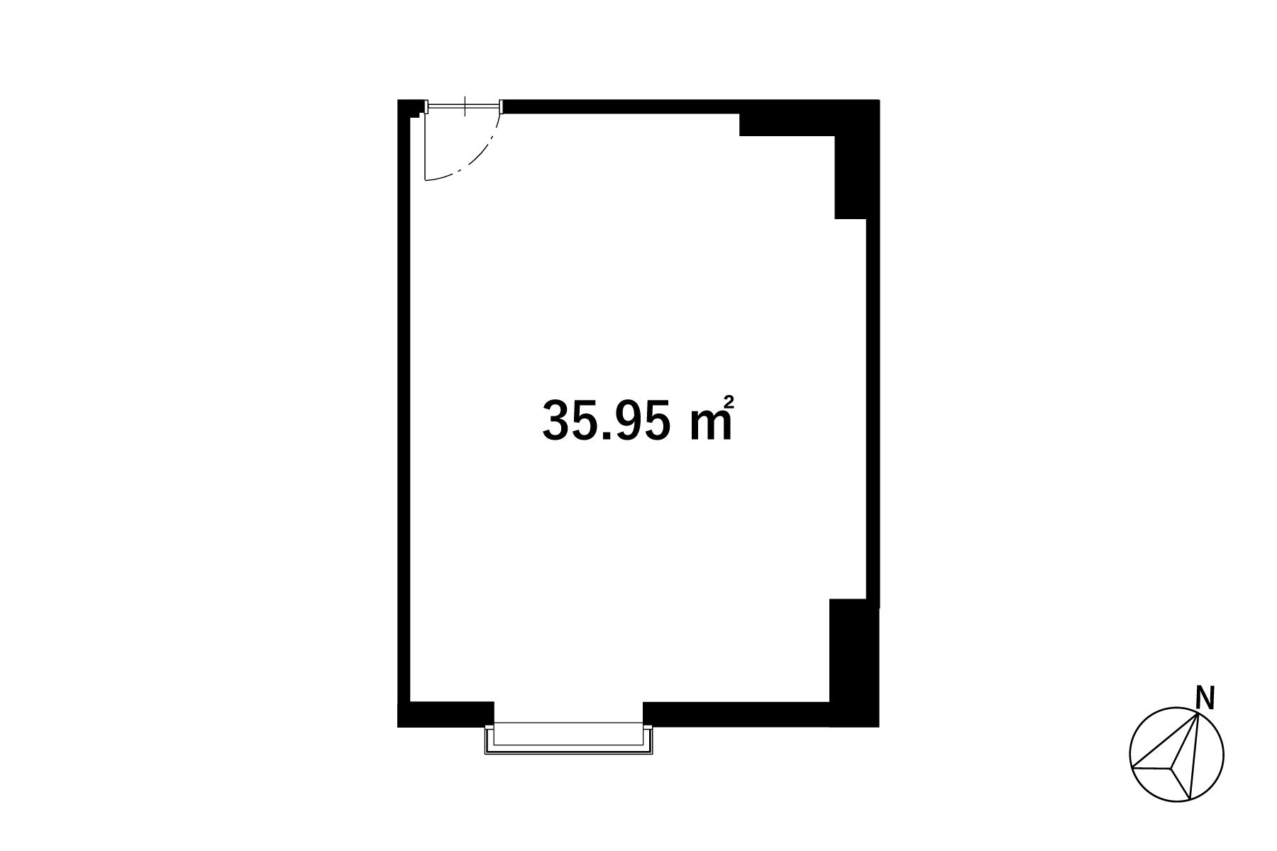 103　office　35.95㎡／10.87坪　床：フローリング　壁：塗装　天井：ボード塗装